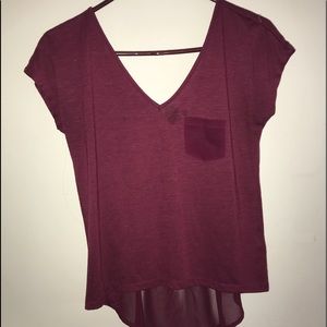 Burgundy top